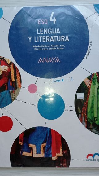 Libro Lengua y literatura 4 ESO Anaya 