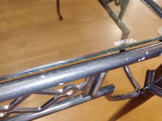 Mesa de forja , cristal templado