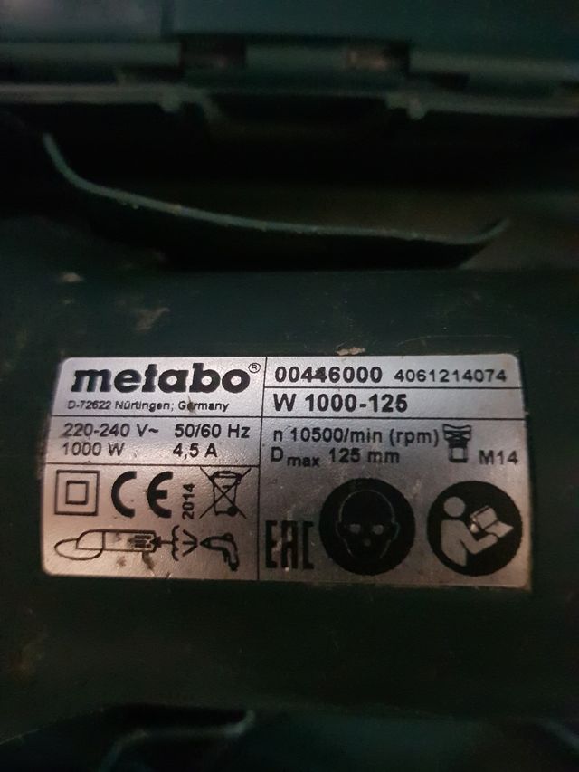 amoladora angular metabo