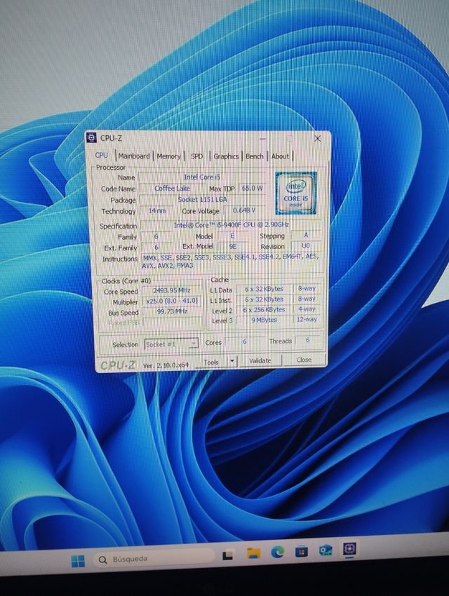 Pc.intel i5 9400F 6 nucleos 