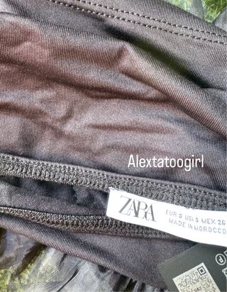 Top flores organza Zara S 