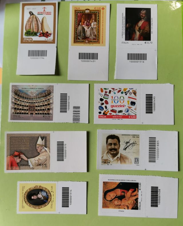 FRANCOBOLLI CODICI A BARRE