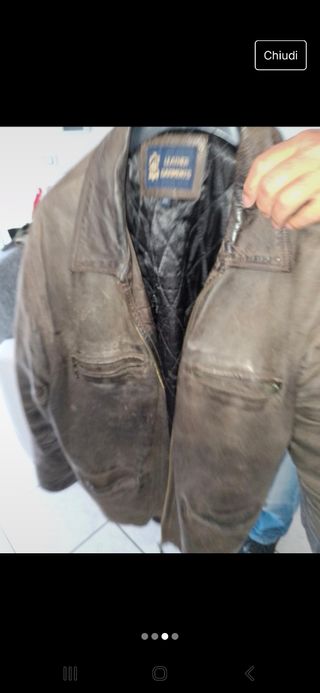 Giacca vintage uomo in pelle