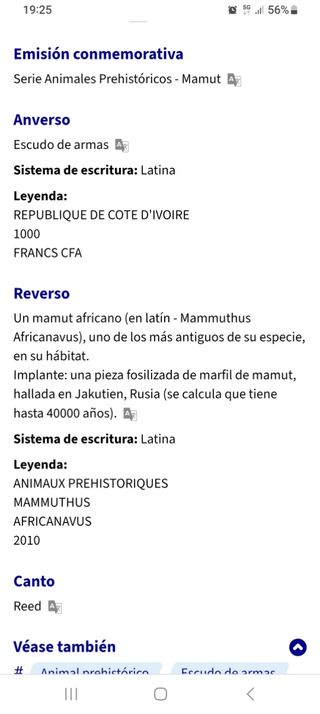 Moneda 1000 francos Costa de Marfil