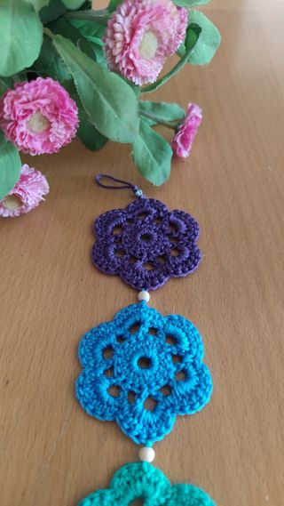 Guirnalda 7 chakras crochet a mano