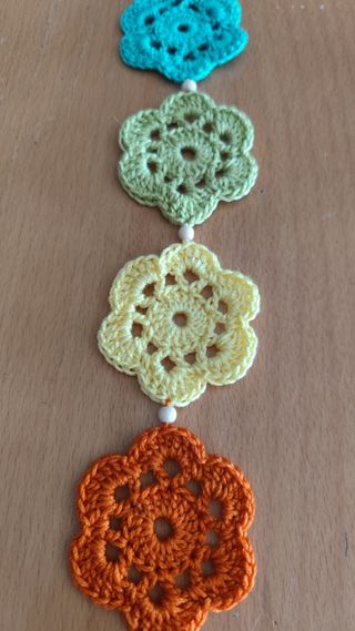 Guirnalda 7 chakras crochet a mano
