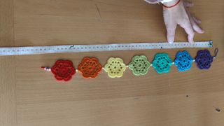 Guirnalda 7 chakras crochet a mano