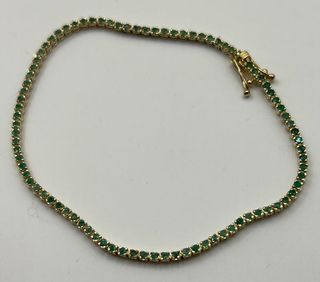 Pulsera de oro de 18 kt con esmeraldas