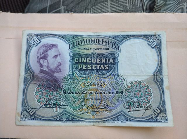 Billetes 50 y 25 pesetas