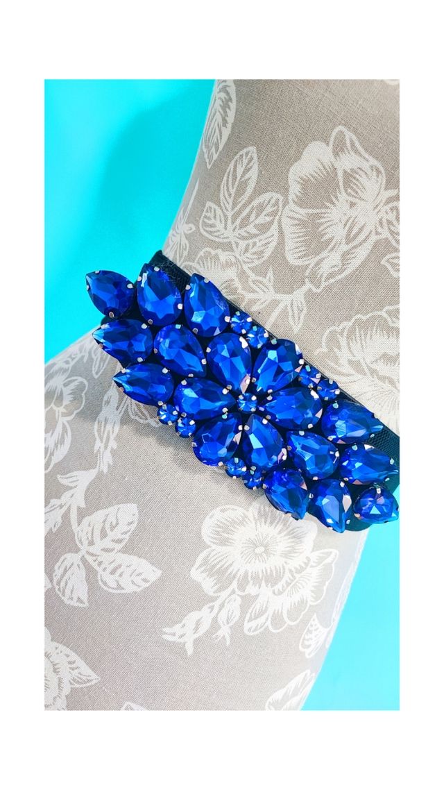 💠 Cinturón cristales azules 💠