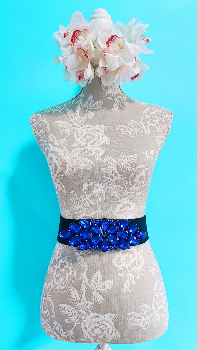 💠 Cinturón cristales azules 💠