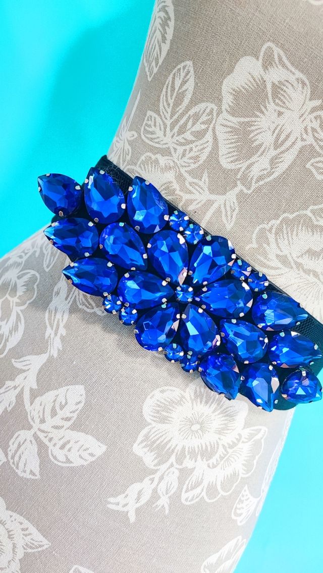 💠 Cinturón cristales azules 💠