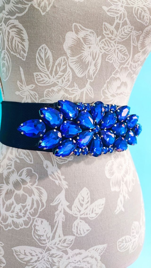 💠 Cinturón cristales azules 💠