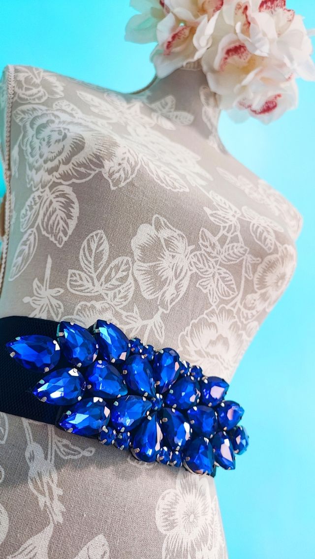 💠 Cinturón cristales azules 💠