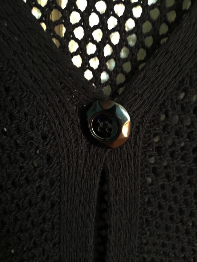 Chaqueta negra de macramé REBAJADO