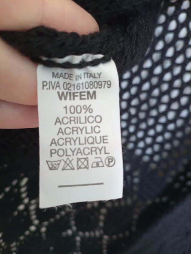 Chaqueta negra de macramé REBAJADO