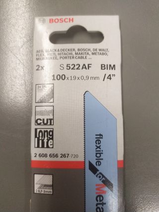 Hojas de sierra BOSCH ref S 522 AF BIM
