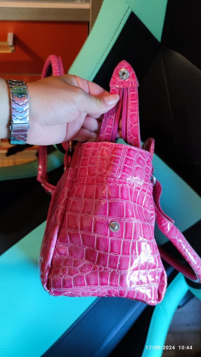 BOLSO ROSA PAULA ROSSI COCODRILO