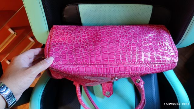 BOLSO ROSA PAULA ROSSI COCODRILO