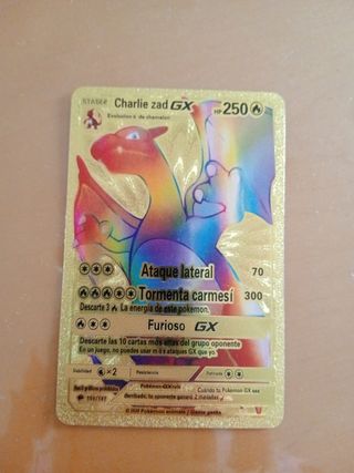 CARTA POKEMON DORADA