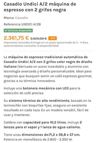 Cafetera Industrial 