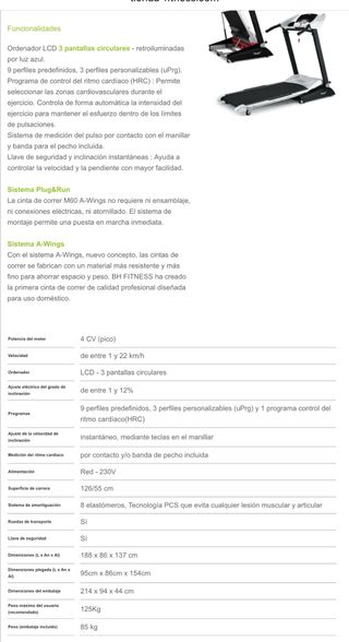 Cinta de correr BH FITNESS Prisma M60 A-Wings.