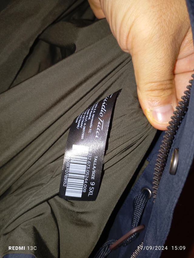 Chaquetón 5XL Emidio Tucci (54-64) Azul oscuro.