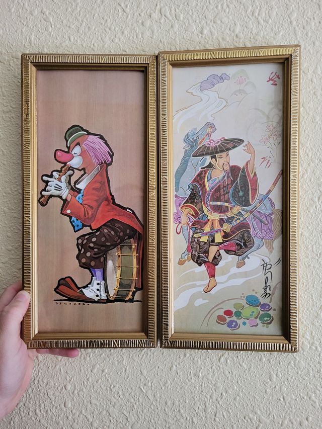 Cuadros payaso y samurai