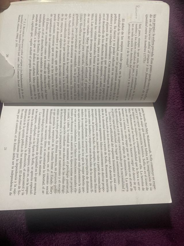 Libro Vindicación de los derechos de la mujer