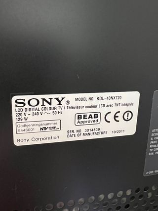 Television Sony Bravia 40 pulgadas