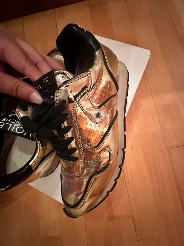 Bambas voile blanche dorada