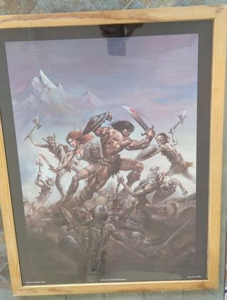 Conan Boris Vallejo y libro Guía Hiboria