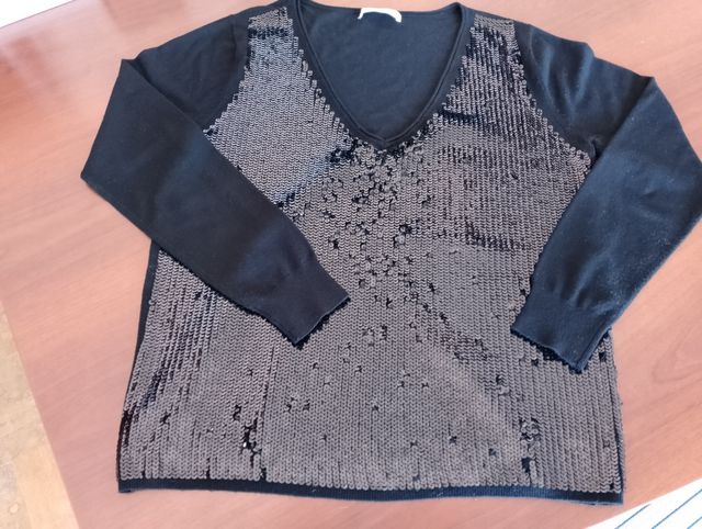 Jersey negro mujer lentejuelas