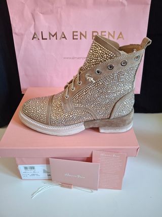 Botines de piel Alma en Pena talla 39