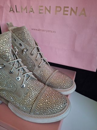 Botines de piel Alma en Pena talla 39
