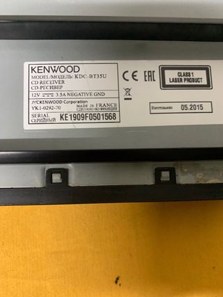 Radio coche KENWOOD KDC-BT3SU