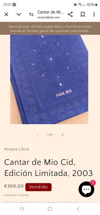 Cantar del mio cid edición limitada