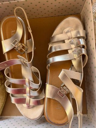 Sandalias plateadas