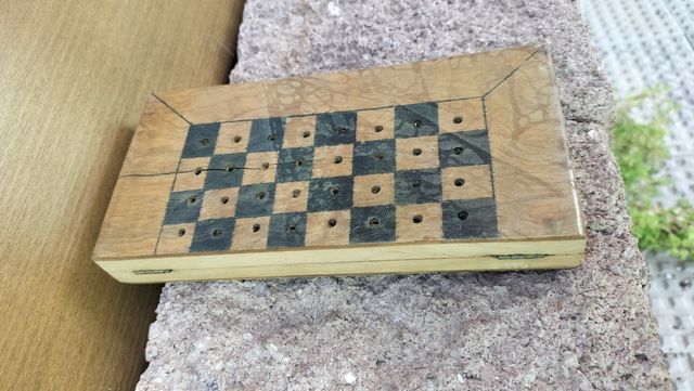 Juego de viaje ajedrez vintage