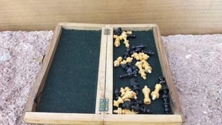 Juego de viaje ajedrez vintage