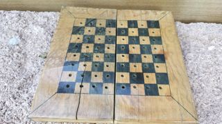 Juego de viaje ajedrez vintage