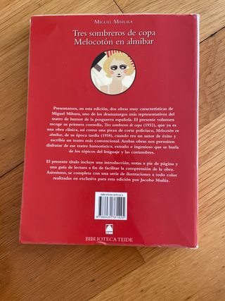 Libro Tres sombreros de copa Melocotón en Almíbar