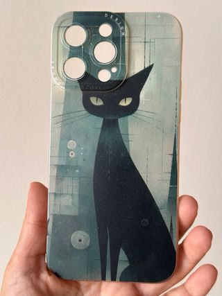 Cover Iphone 14 pro max gatto nero