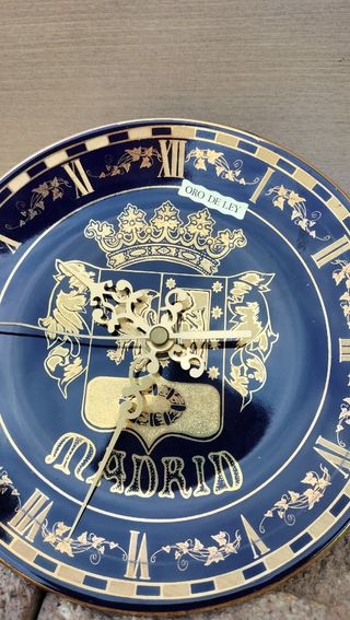 Plato y reloj oro de ley