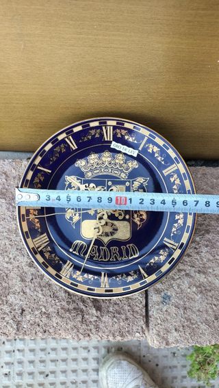 Plato y reloj oro de ley