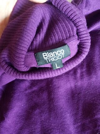 Jersey marca blanco talla L morado