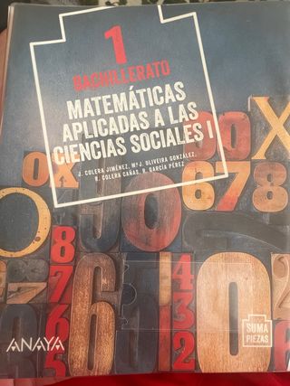 Libro 1° Bach Matemáticas ciencias sociales