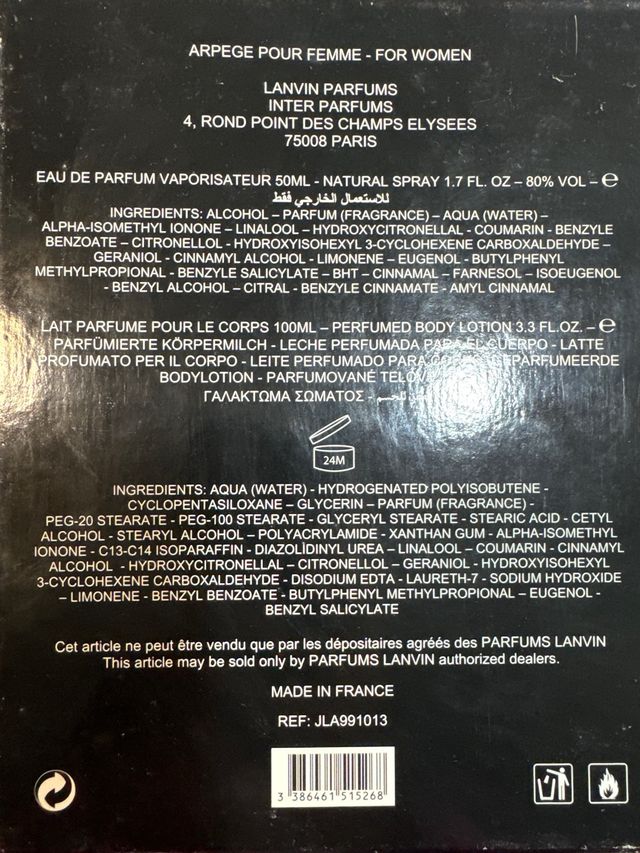 Arpege Lanvin pour femme
