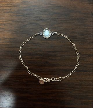 Pulsera chapada en oro rosa 18k con diamantes