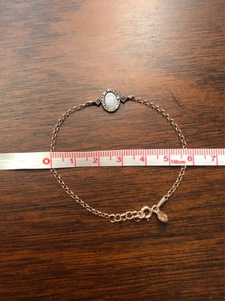 Pulsera chapada en oro rosa 18k con diamantes